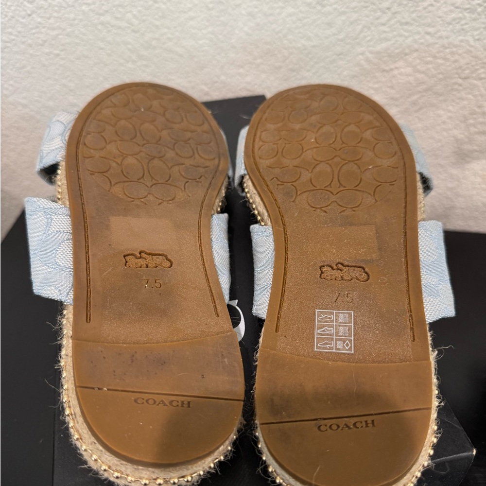 Coach Charli Sig  Espadrilles - 7.5 Blue- Like New - Picture 4 of 8